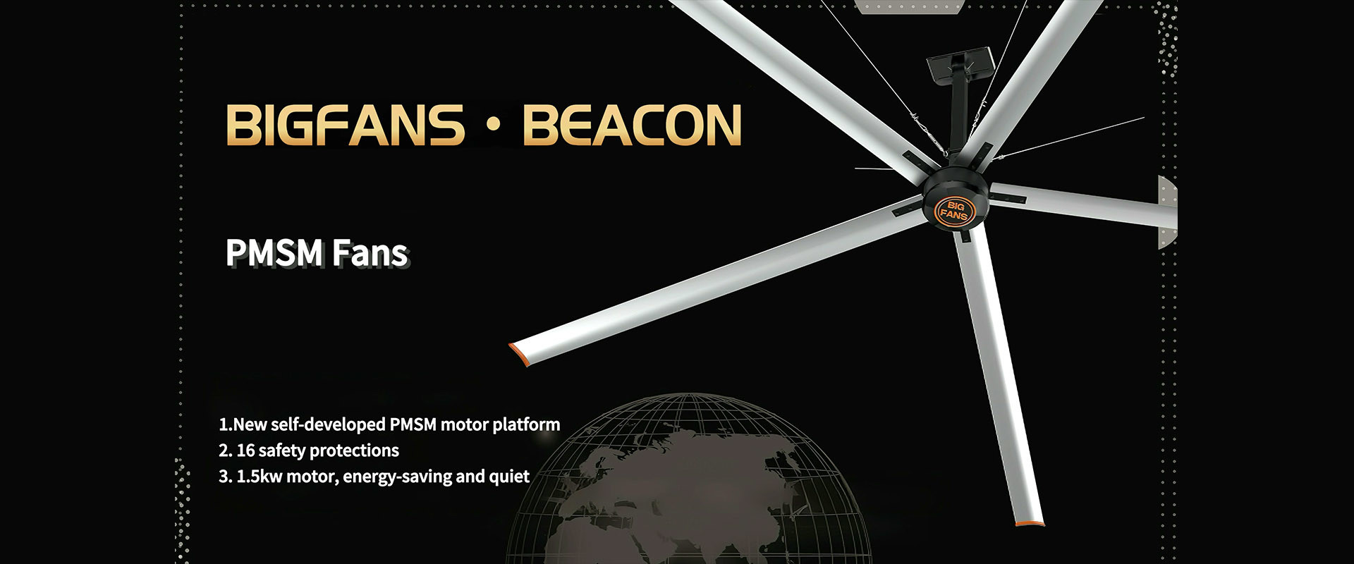 kualitas Kipas Plafon HVLS pabrik