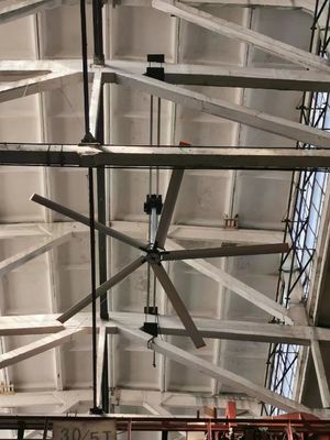 7.3M Diameter Industrial Pivot Fan with Silent Operation for Automotive Workshops