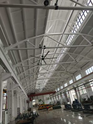 Guter Preis 24-Fuß-HVLS-Industrielle Deckenventilatoren für U-Bahn-Stationen mit einer / drei Phasen Online