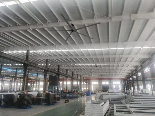 Sistema de ventilación de talleres grandes Ventiladores de techos industriales con control VFD
