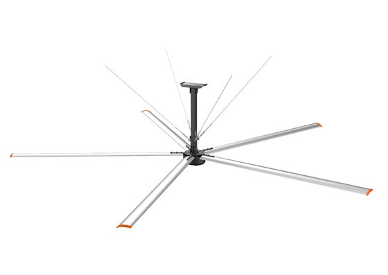 0.3kw - 1.5kw PMSM HVLS Endüstriyel Tavan Ventilatörleri Üstteki Endüstriyel Ventilatörler