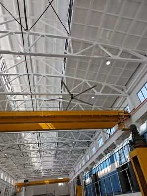 Buon prezzo 5 lame Pmsm Ventilatore HVls piccolo Ventilatore di soffitto industriale per campo da basket in linea