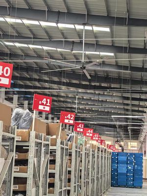 Buon prezzo Ventilatore Industriale da Soffitto con Motore PMSM da 20 piedi, Basso Rumore, Ventilatore di Raffreddamento per Centro Logistico in linea