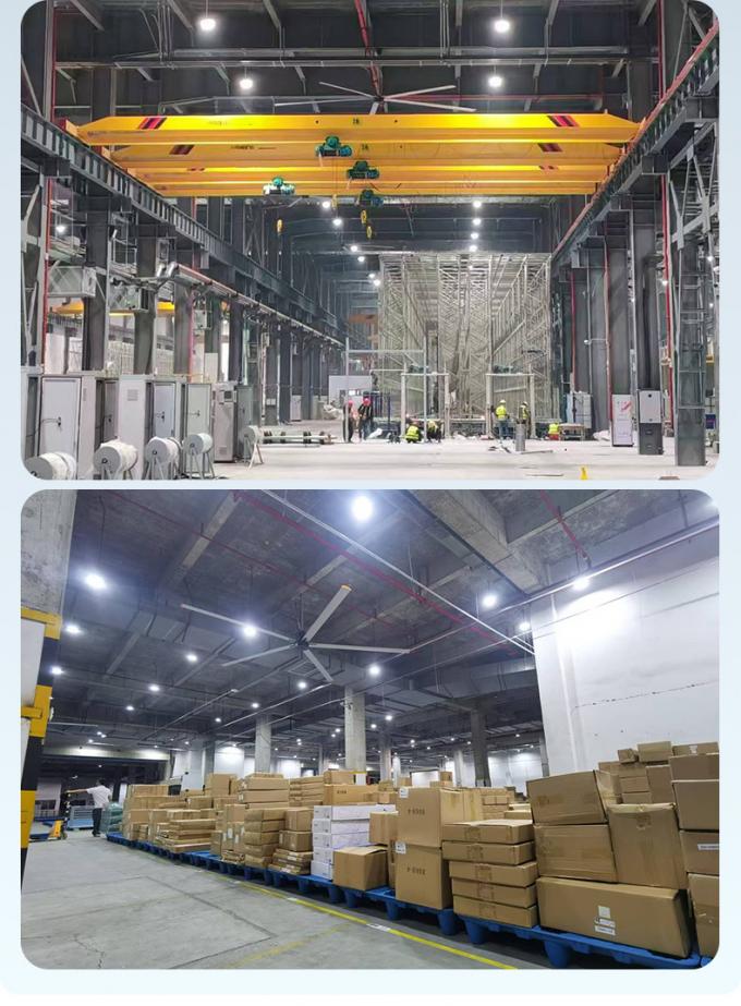 Large Scale Air Movement 6 Blades HVLS Ceiling Fan With Cooling Motor